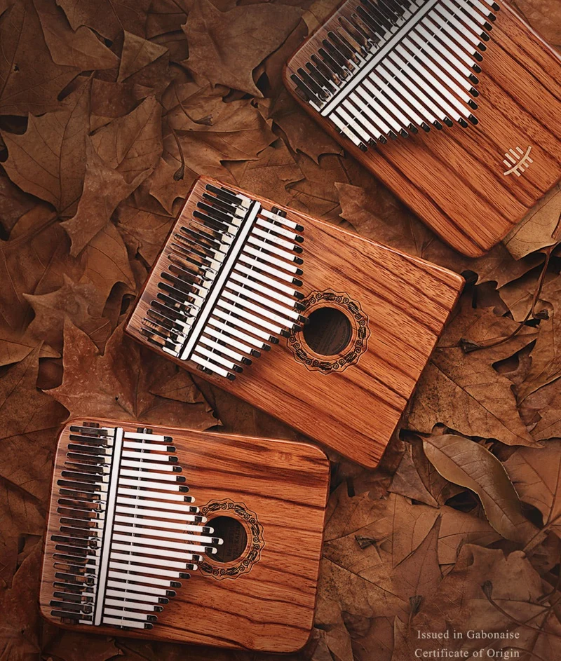 Hluru Hollow Kalimba Gabonese Rosewood 17/21 key Finger Thumb Piano