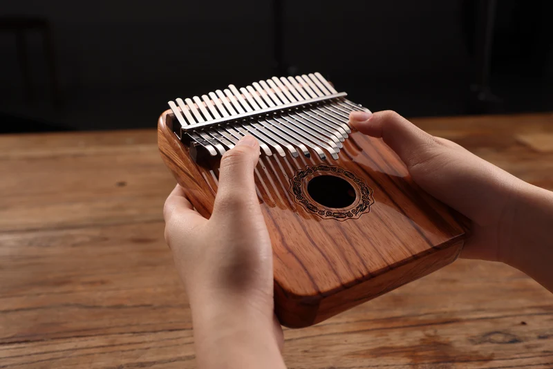 Hluru Hollow Kalimba Gabonese Rosewood 17/21 key Finger Thumb Piano