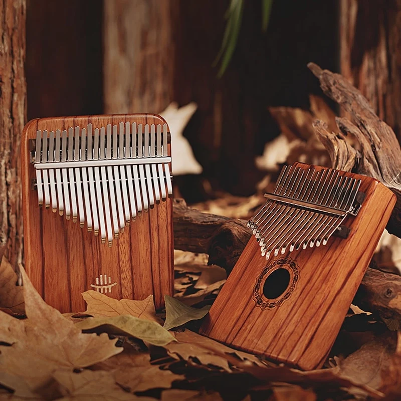Hluru Hollow Kalimba Gabonese Rosewood 17/21 key Finger Thumb Piano