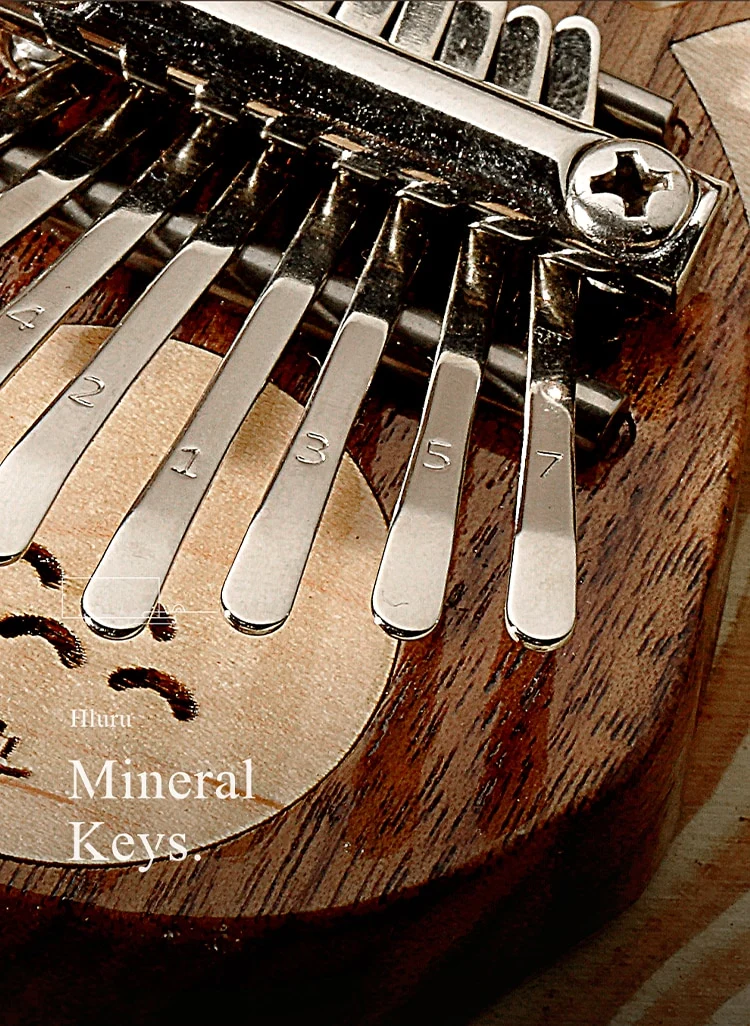 Hluru 8 Keys Cat Kalimba Mini Thumb Piano Exquisite Marimba Gift for Kids
