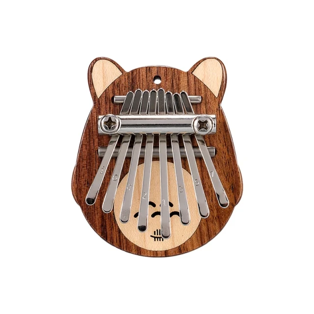 Hluru 8 Keys Cat Kalimba Mini Thumb Piano Exquisite Marimba Gift for Kids