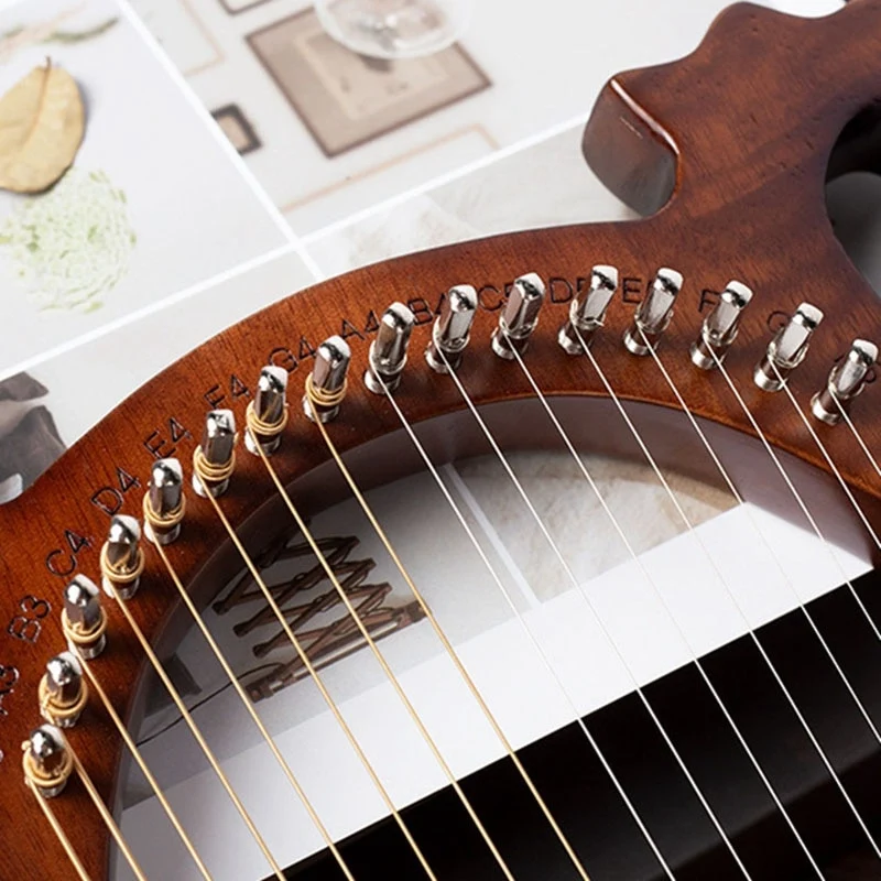 Lyre Harp 16 String Okoume Body with Tuning Wrench and Spare Strings