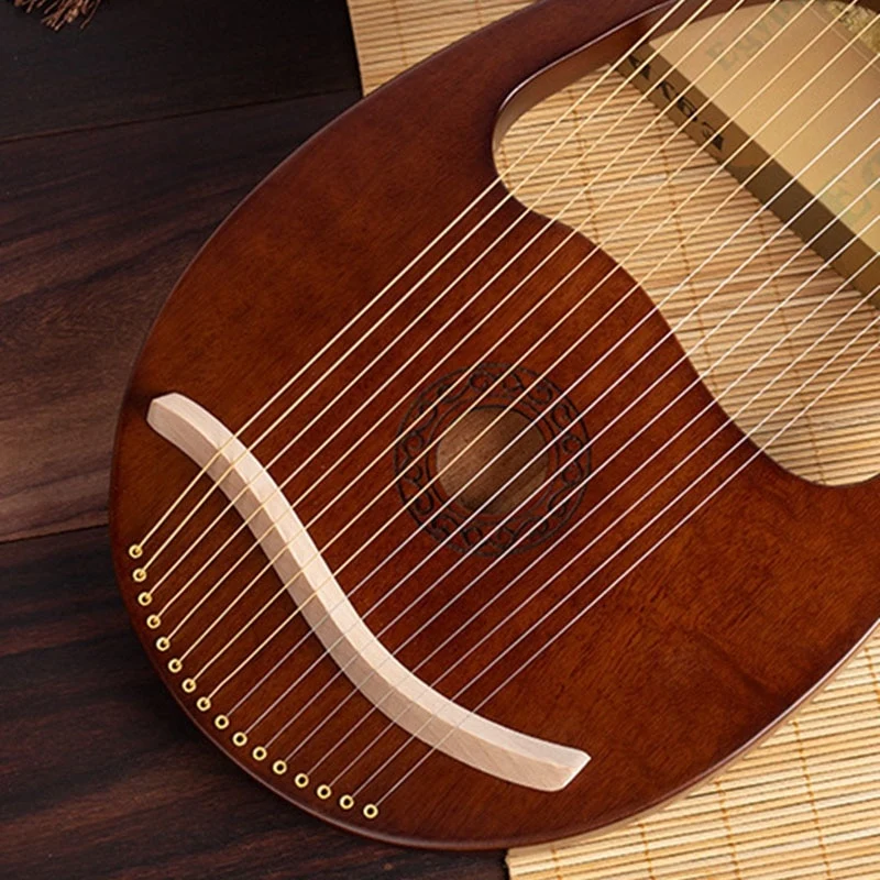 Lyre Harp 16 String Okoume Body with Tuning Wrench and Spare Strings