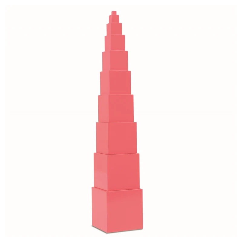 La Grande Tour Rose Montessori (Hauteur 168 cm)