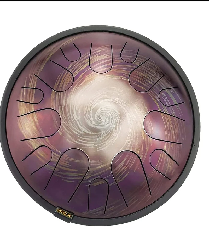 AS TEMAN 14-inch 14 Notes Universe Steel Tongue Drum Tank Hang drum instrument