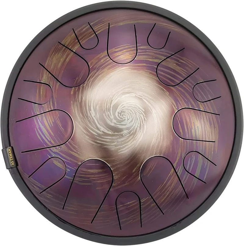 AS TEMAN 14-inch 14 Notes Universe Steel Tongue Drum Tank Hang drum instrument