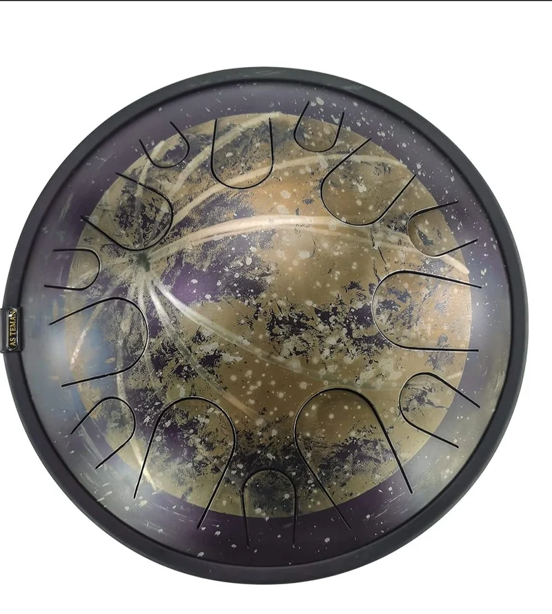 AS TEMAN 14-inch 14 Notes Universe Steel Tongue Drum Tank Hang drum instrument