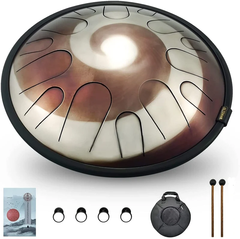 AS TEMAN 14-inch 14 Notes Universe Steel Tongue Drum Tank Hang drum instrument