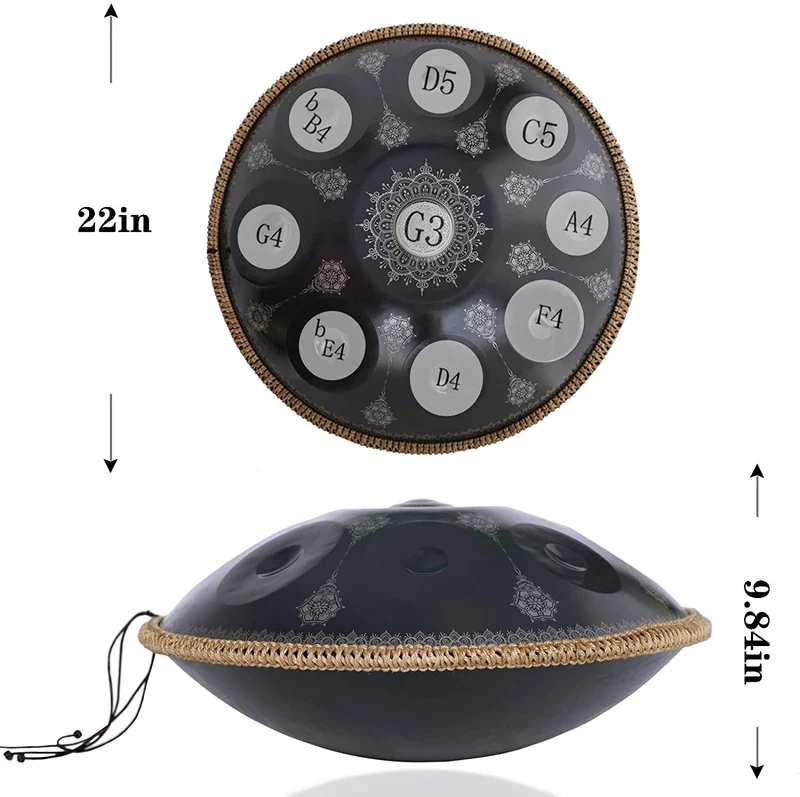 Datura Mandala Handpan Drum 440Hz | 432Hz D Minor Kurd Celtic | Our newest version in 2026.