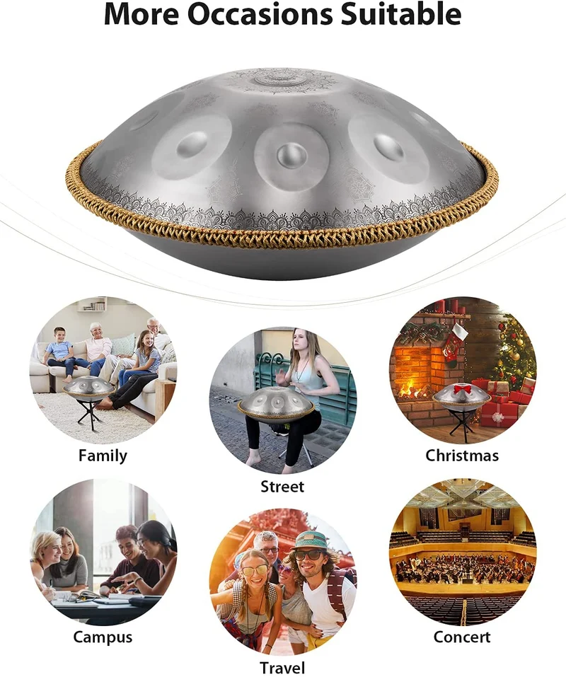Datura Mandala Handpan Drum 440Hz | 432Hz D Minor Kurd Celtic | Our newest version in 2026.