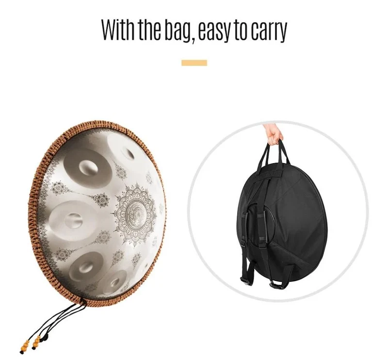 Mini Datura Handpan Drum 440Hz|432Hz Mandala G Key STL Hand Pan