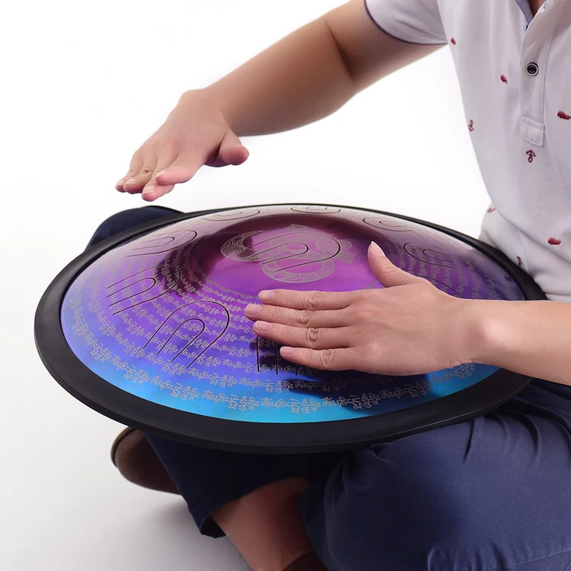 D-Minor 14-18 inches Hang Drum HandPan Alloy UU Hand Steel Tongue Drum