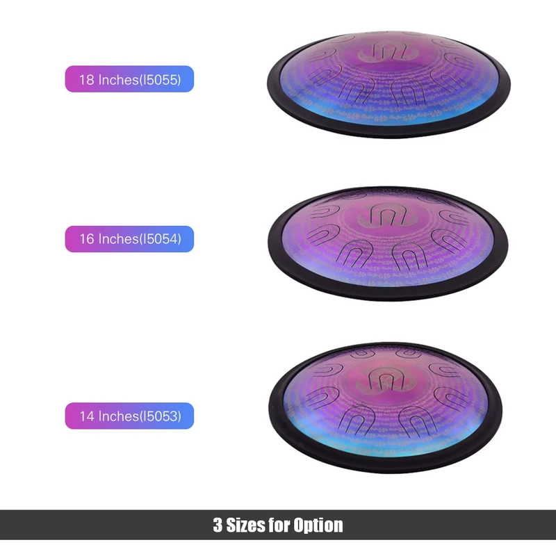 D-Minor 14-18 inches Hang Drum HandPan Alloy UU Hand Steel Tongue Drum
