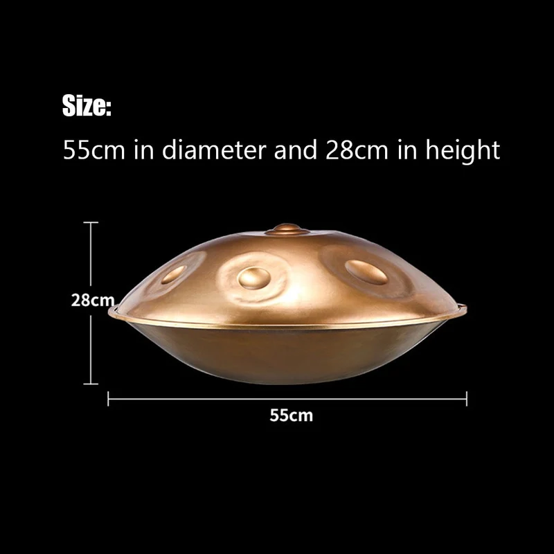 Generic Hluru Handpan Upgraded 9/10 Notes D Minor 440Hz Hand drum