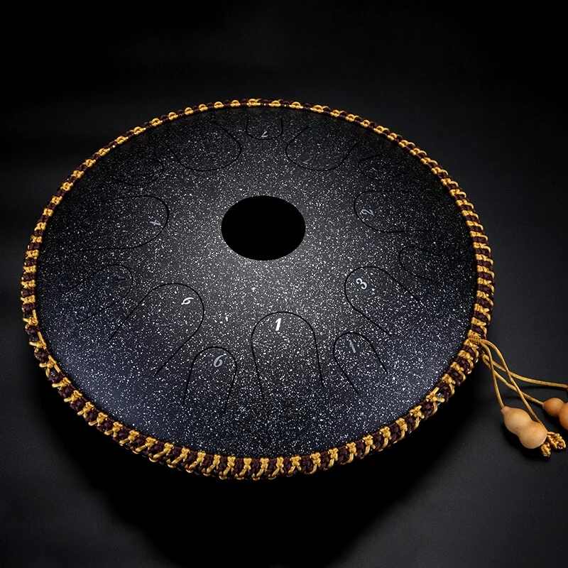 Hluru 14 inch 14 note C tune Copper steel tongue drum hanpan tank drum