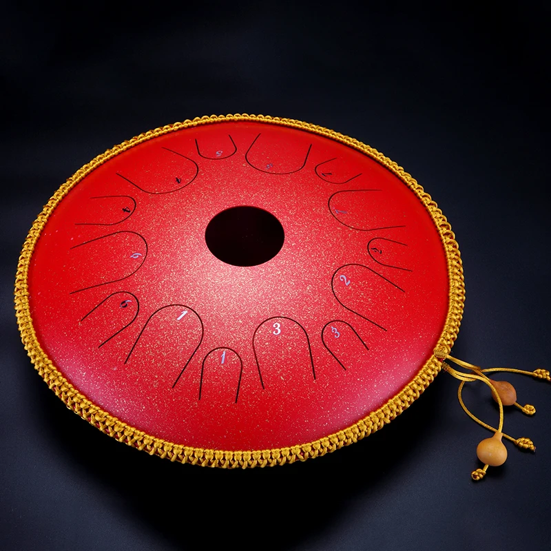 Hluru 14 inch 14 note C tune Copper steel tongue drum hanpan tank drum