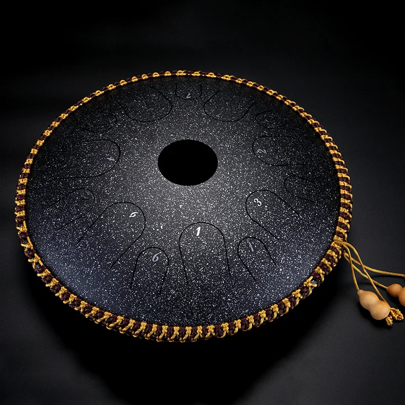 Hluru 14 inch 14 note C tune Copper steel tongue drum hanpan tank drum