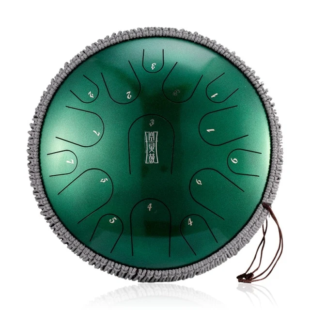 Hluru Pearl Paint 15 notes 14 inch D tone D KEY Professional Titanium steel tongue drum