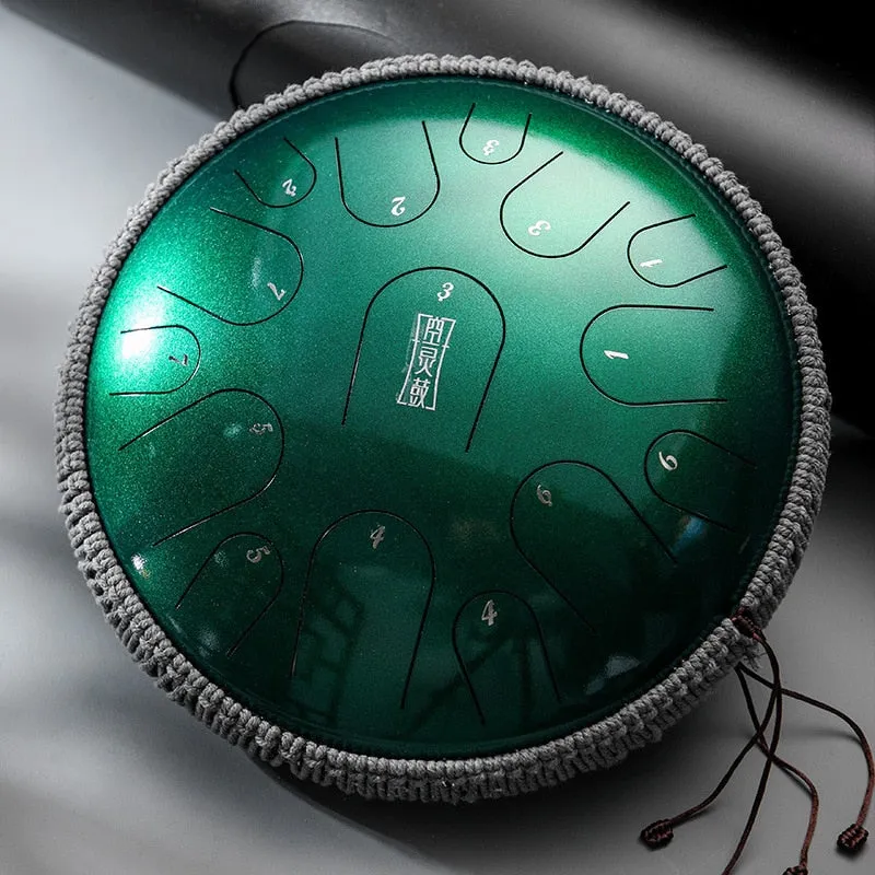Hluru Pearl Paint 15 notes 14 inch D tone D KEY Professional Titanium steel tongue drum