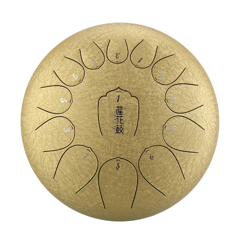 Huashu 12-Inch 13-Note Steel Tongue Drum huedrum Relaxation Meditation