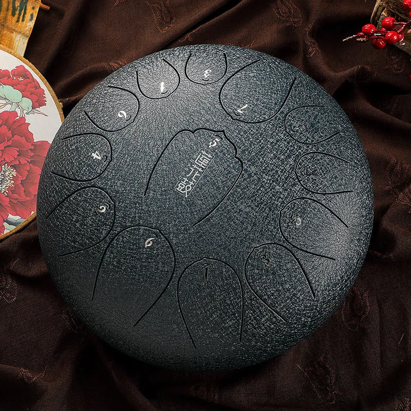Huashu 12-Inch 13-Note Steel Tongue Drum huedrum Relaxation Meditation