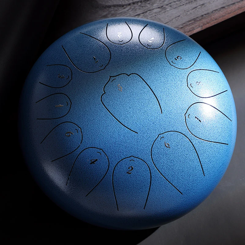 Huashu 12-Inch 13-Note Steel Tongue Drum huedrum Relaxation Meditation