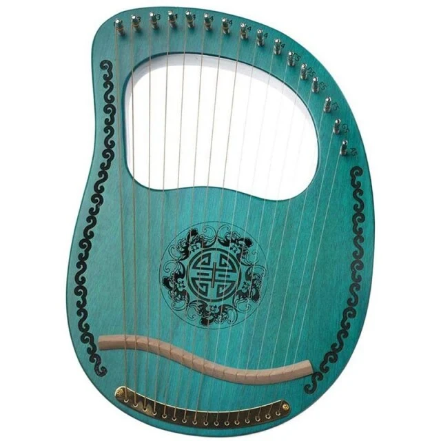 16 String Lyre Harp Mahogany Harp with Tone Wrench