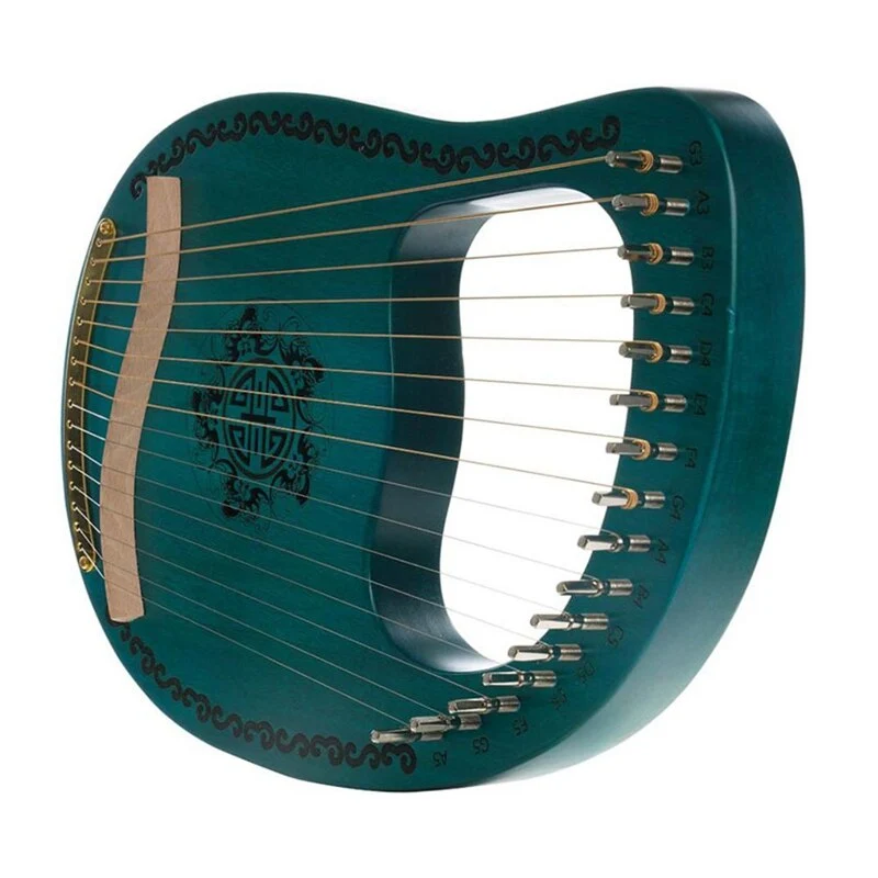 16 String Lyre Harp Mahogany Harp with Tone Wrench