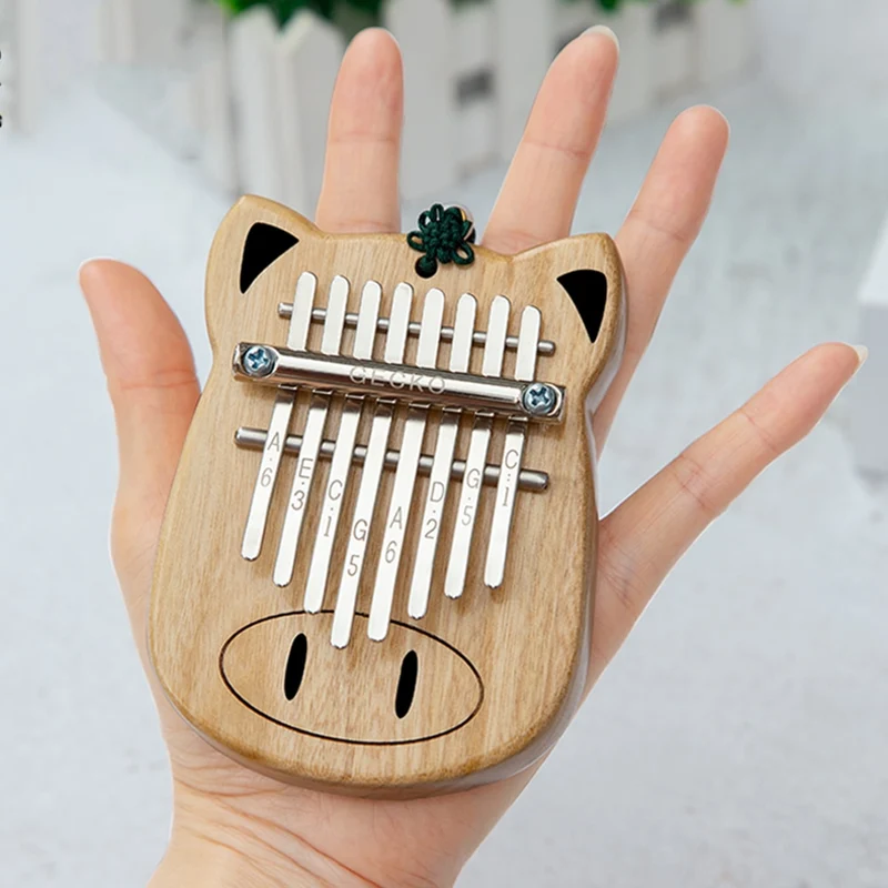 GECKO 8 Key Mini Kalimba Finger Thumb Piano Music Gift for Beginner