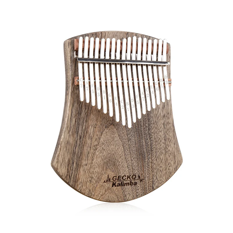 GECKO 17 Key Kalimba Solid Flat Board Camphor Wood Finger Thumb Piano Mbira