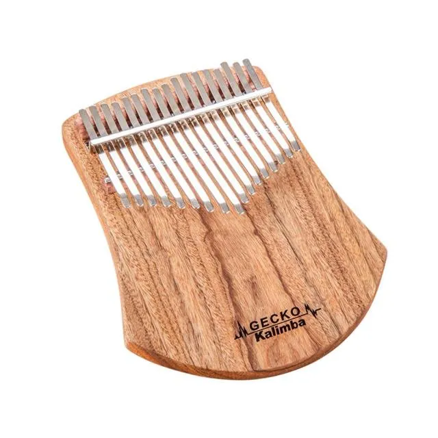 GECKO 17 Key Kalimba Solid Flat Board Camphor Wood Finger Thumb Piano Mbira