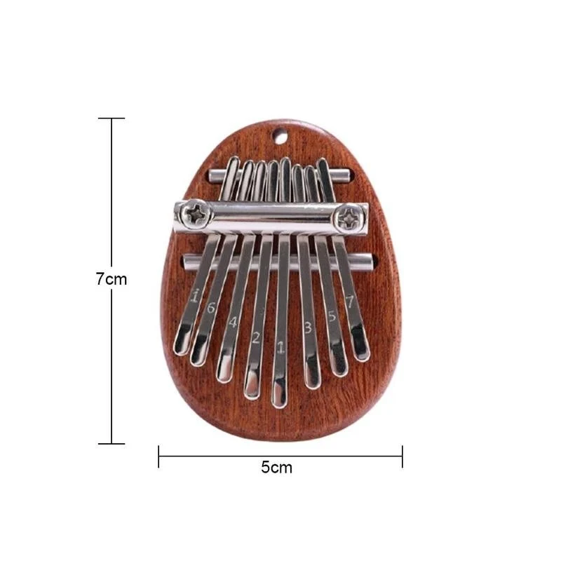 8 Key Cute Mini Kalimba Wood Crystal Finger Thumb Piano Children's Gift