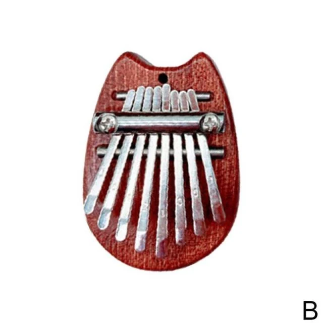 8 Key Cute Mini Kalimba Wood Crystal Finger Thumb Piano Children's Gift
