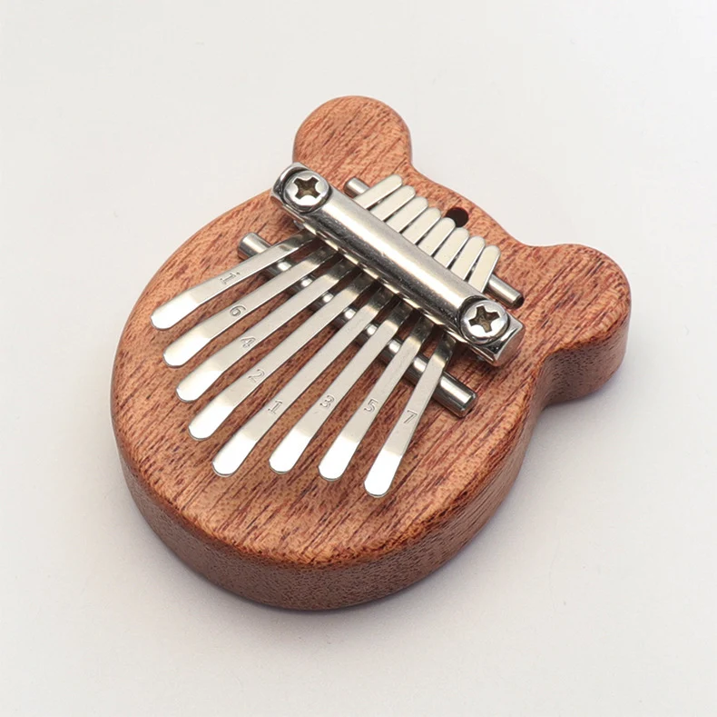 8 Key Cute Mini Kalimba Wood Crystal Finger Thumb Piano Children's Gift