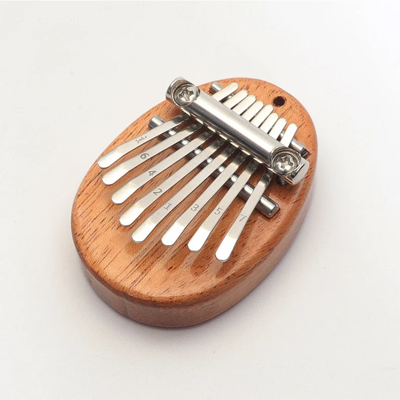 8 Key Cute Mini Kalimba Wood Crystal Finger Thumb Piano Children's Gift