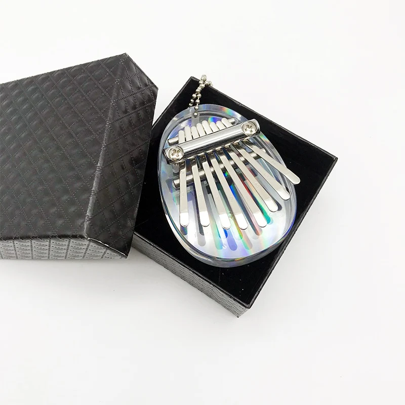 8 Key Cute Mini Kalimba Wood Crystal Finger Thumb Piano Children's Gift