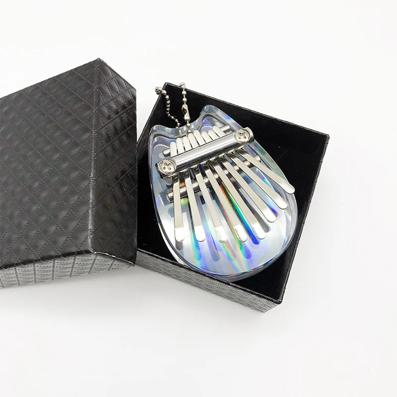 8 Key Cute Mini Kalimba Wood Crystal Finger Thumb Piano Children's Gift