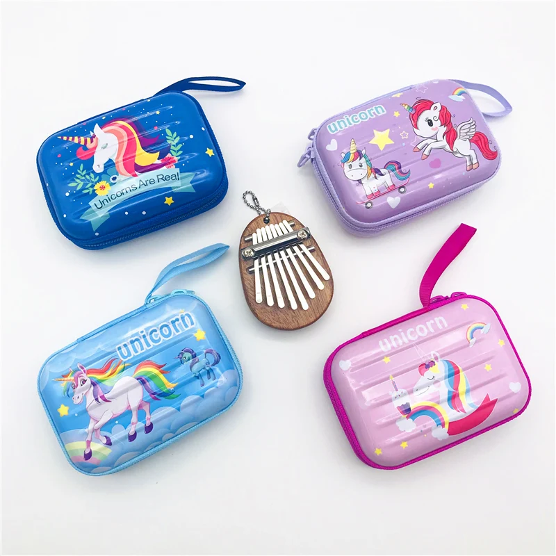 8 Key Cute Mini Kalimba Wood Crystal Finger Thumb Piano Children's Gift