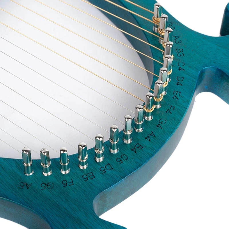 Lyre Harp 16 String Mahogany Body Euporean pattern String Instrument