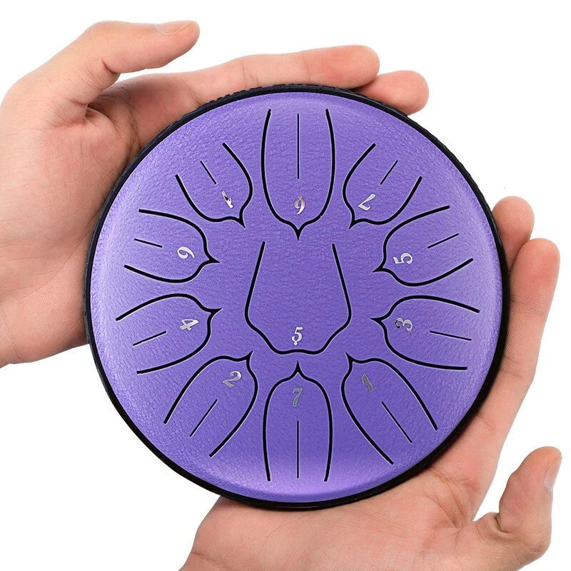 Hluru 6 Inch 11 Note Ultra Wide Range Steel Tongue Drum Tank Drum