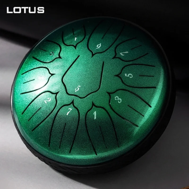 Hluru 6 Inch 11 Note Ultra Wide Range Steel Tongue Drum Tank Drum