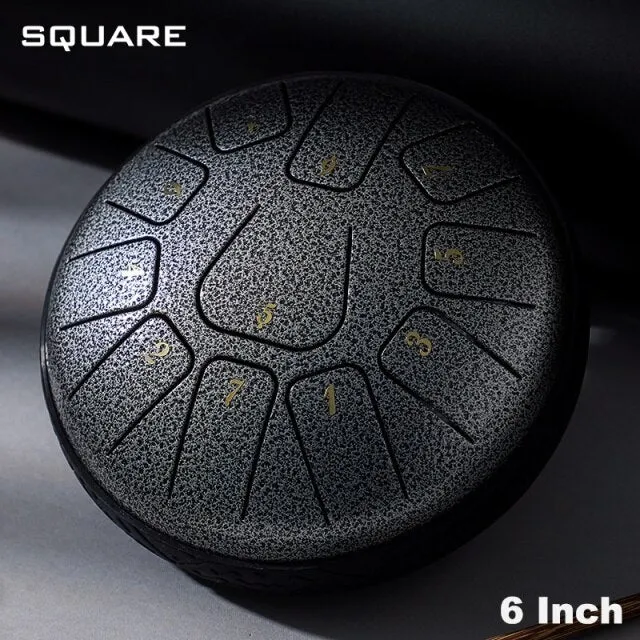 Hluru 6 Inch 11 Note Ultra Wide Range Steel Tongue Drum Tank Drum