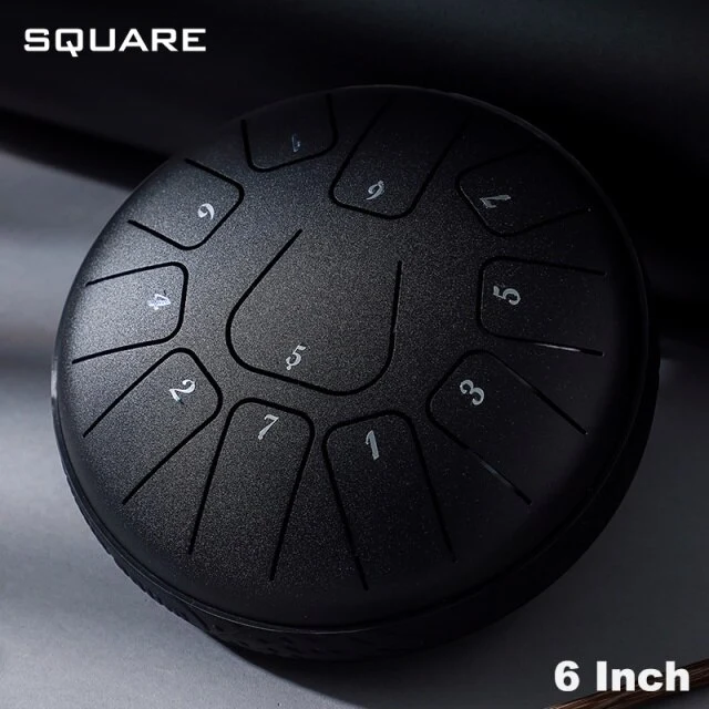 Hluru 6 Inch 11 Note Ultra Wide Range Steel Tongue Drum Tank Drum