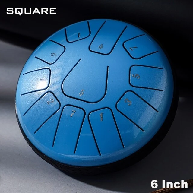 Hluru 6 Inch 11 Note Ultra Wide Range Steel Tongue Drum Tank Drum