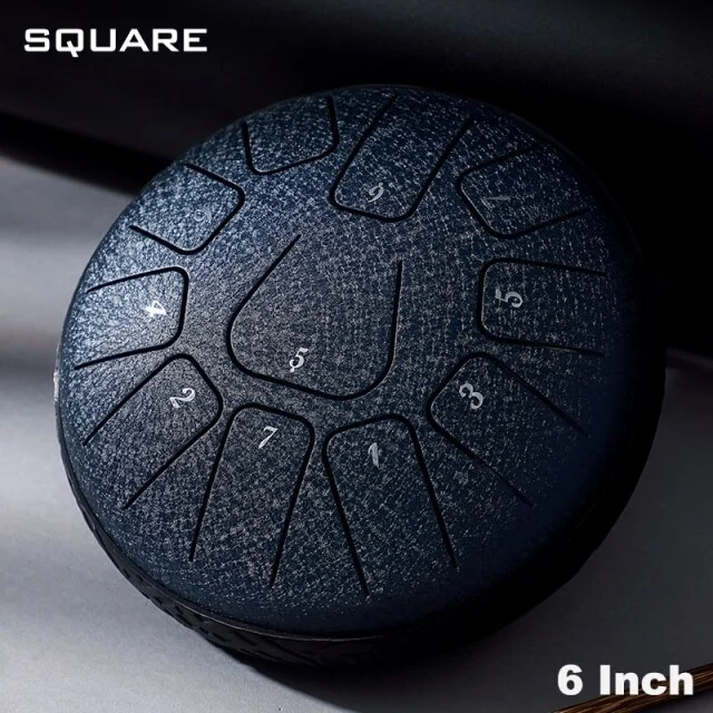 Hluru 6 Inch 11 Note Ultra Wide Range Steel Tongue Drum Tank Drum