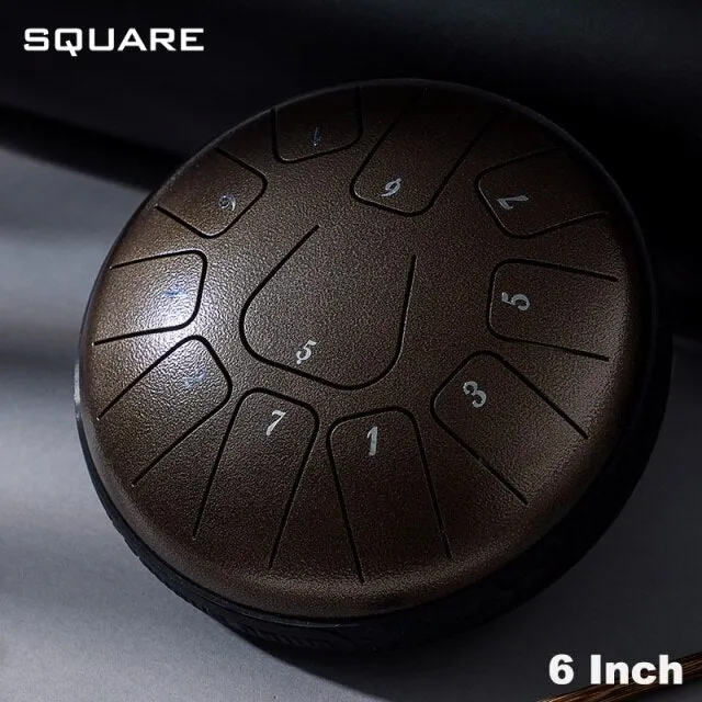 Hluru 6 Inch 11 Note Ultra Wide Range Steel Tongue Drum Tank Drum