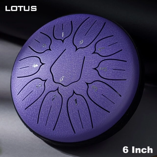Hluru 6 Inch 11 Note Ultra Wide Range Steel Tongue Drum Tank Drum