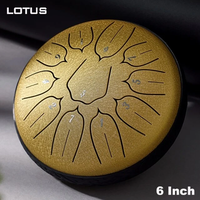 Hluru 6 Inch 11 Note Ultra Wide Range Steel Tongue Drum Tank Drum