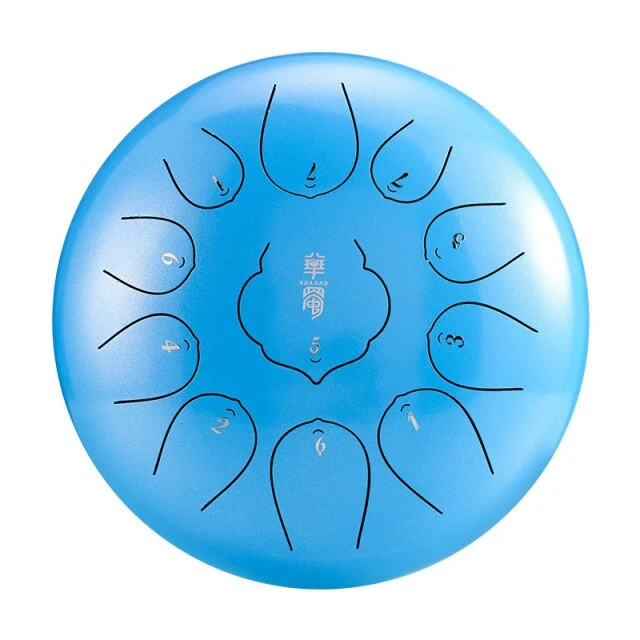 Huashu 11 tone notes 10 inch F Key steel tongue Lotus tank drum