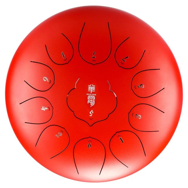 Huashu 11 tone notes 10 inch F Key steel tongue Lotus tank drum